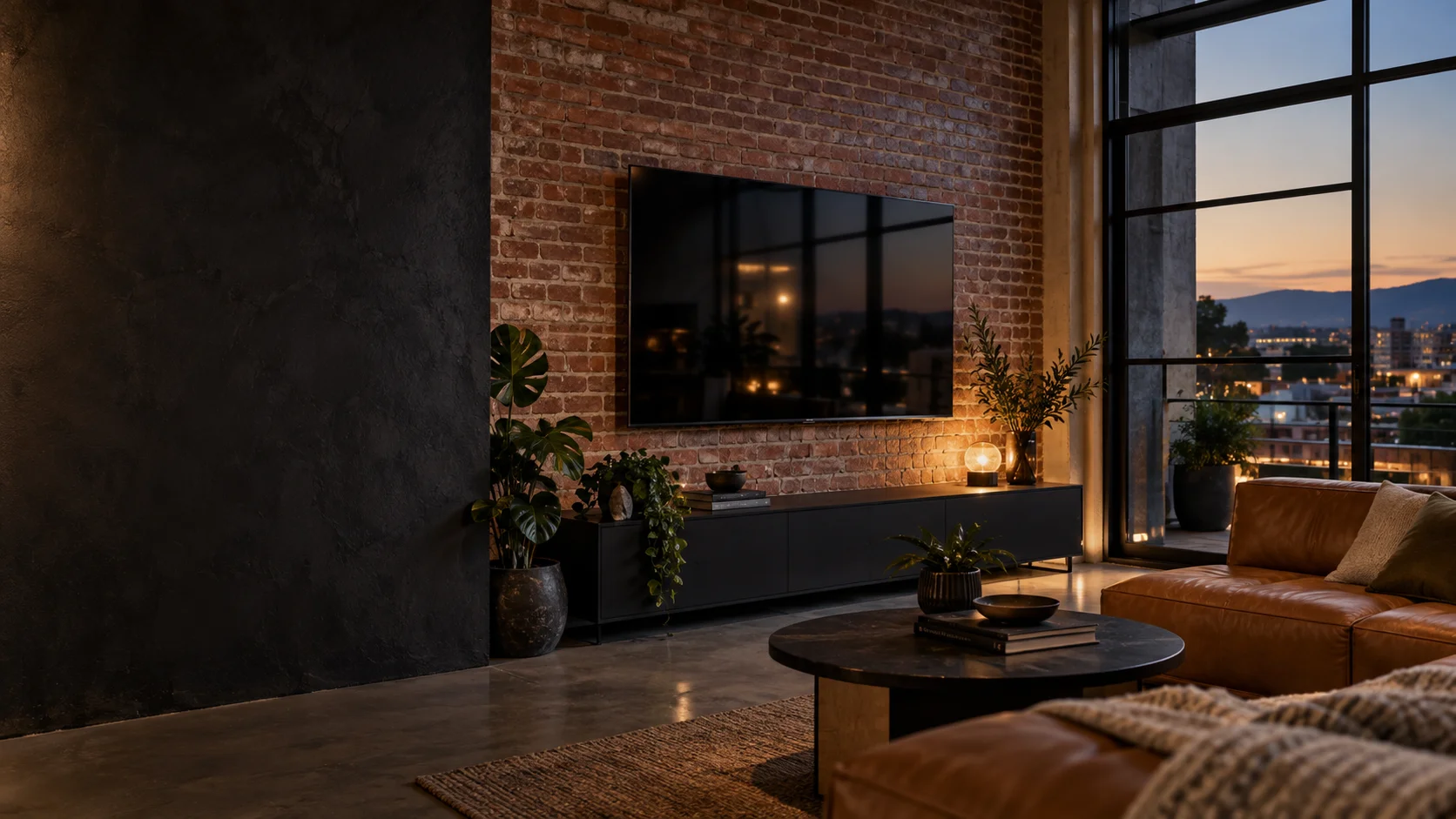 Braddon living room with wall-mounted television