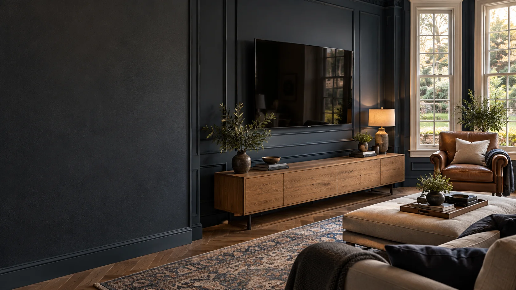 Duntroon living room with wall-mounted television