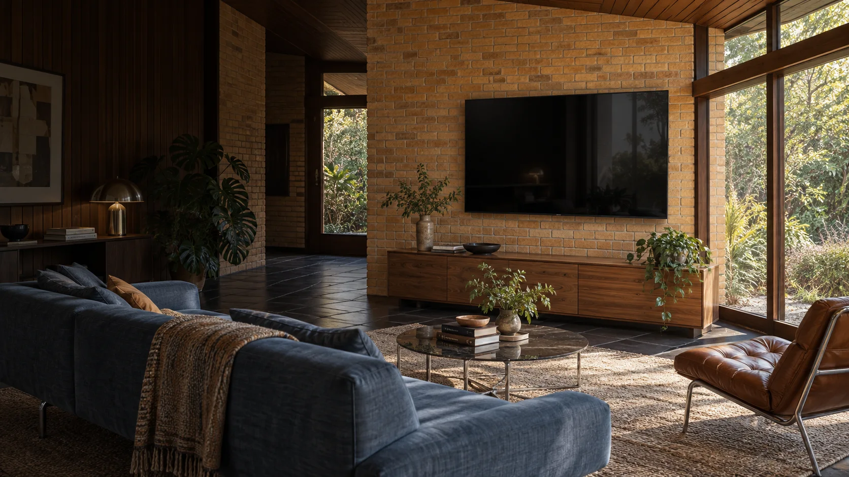 Giralang interior concept with a neatly wall-mounted television