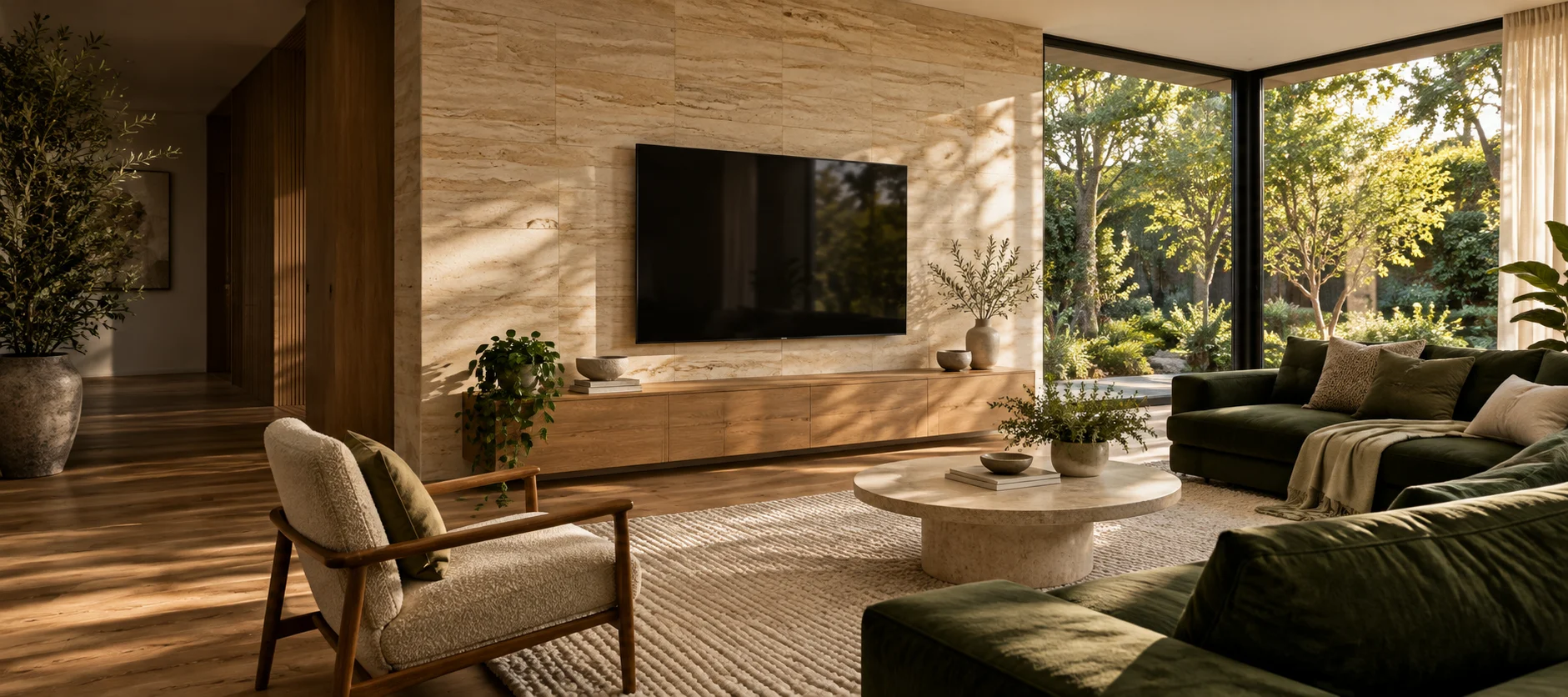 Generated Jerrabomberra living room with a wall-mounted television