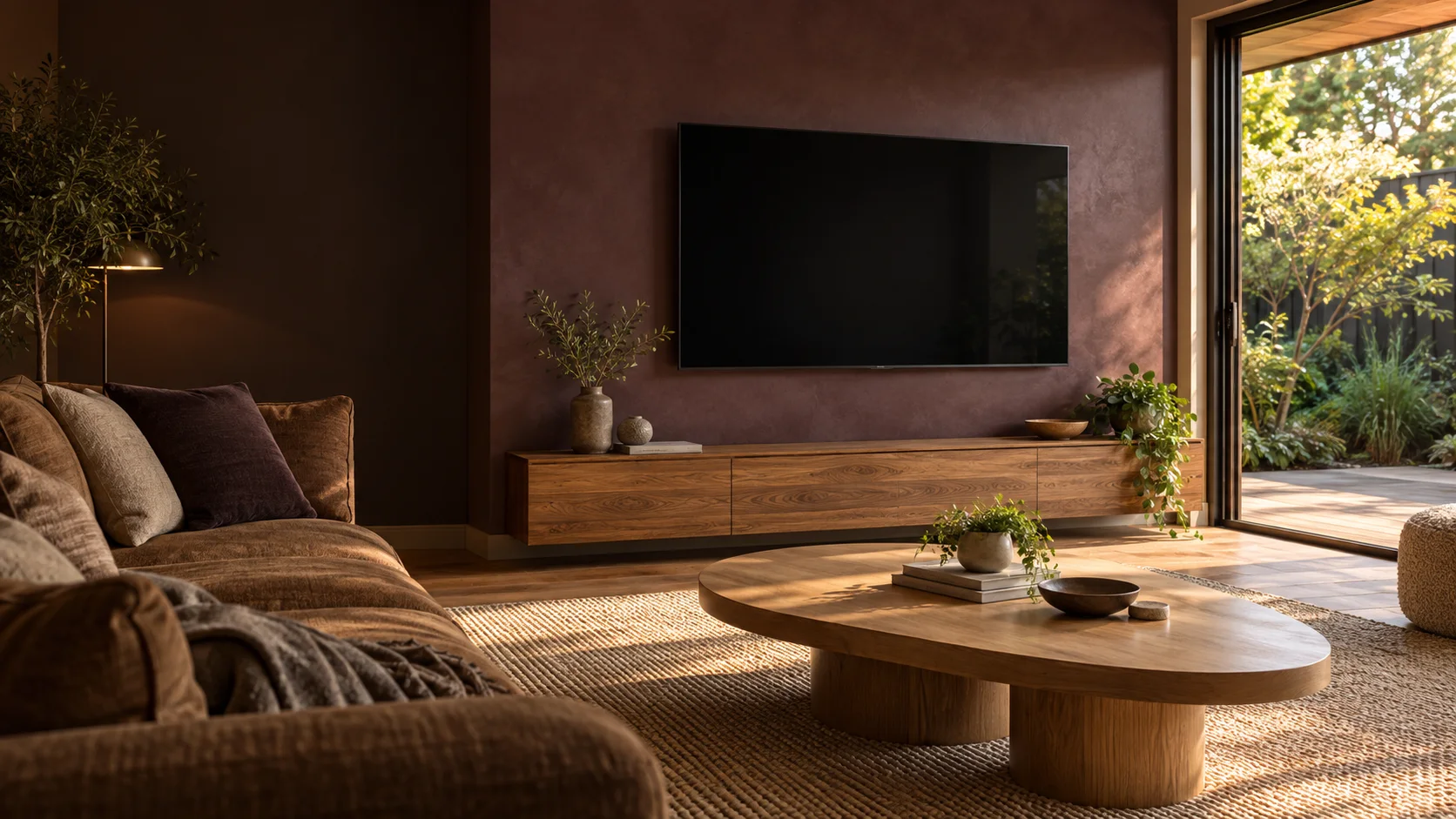 Ngunnawal living room with a wall-mounted TV