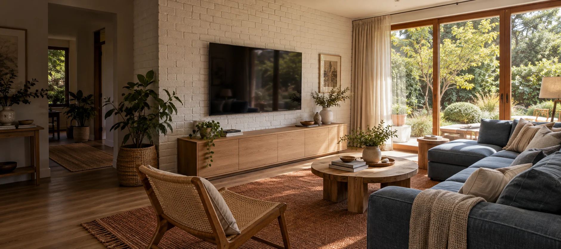 Generated Richardson living room with a wall-mounted television