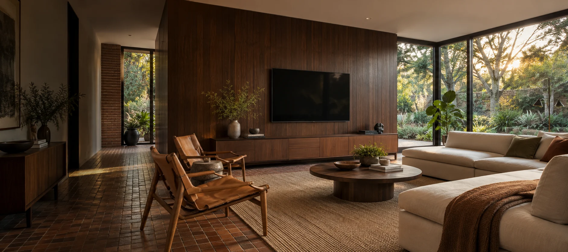Generated Stirling living room with a wall-mounted television