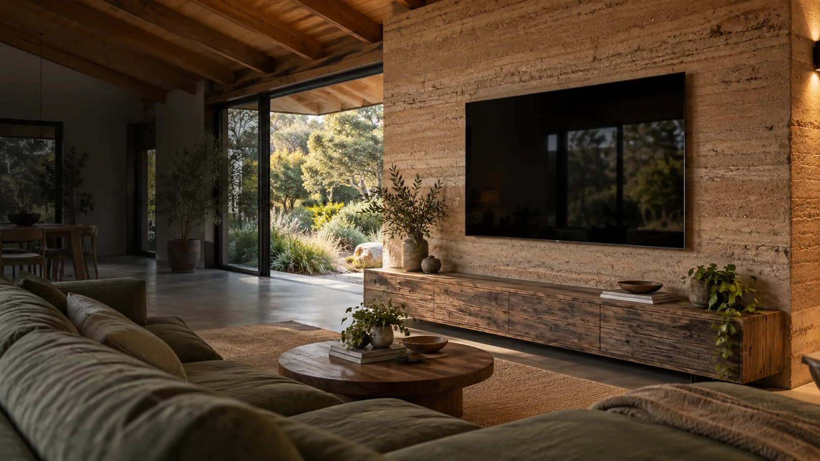 Strathnairn interior concept with a neatly wall-mounted television