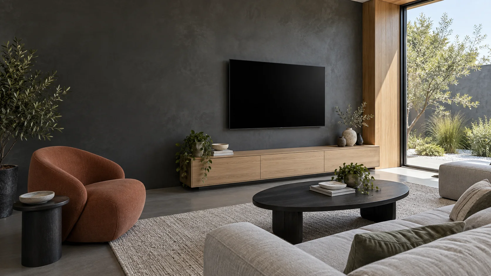 Taylor living room with a wall-mounted TV