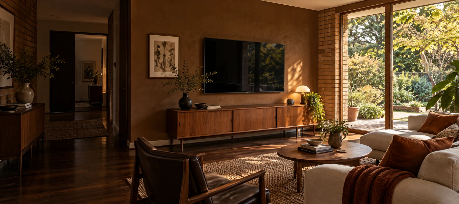 Generated Wanniassa living room with a wall-mounted television
