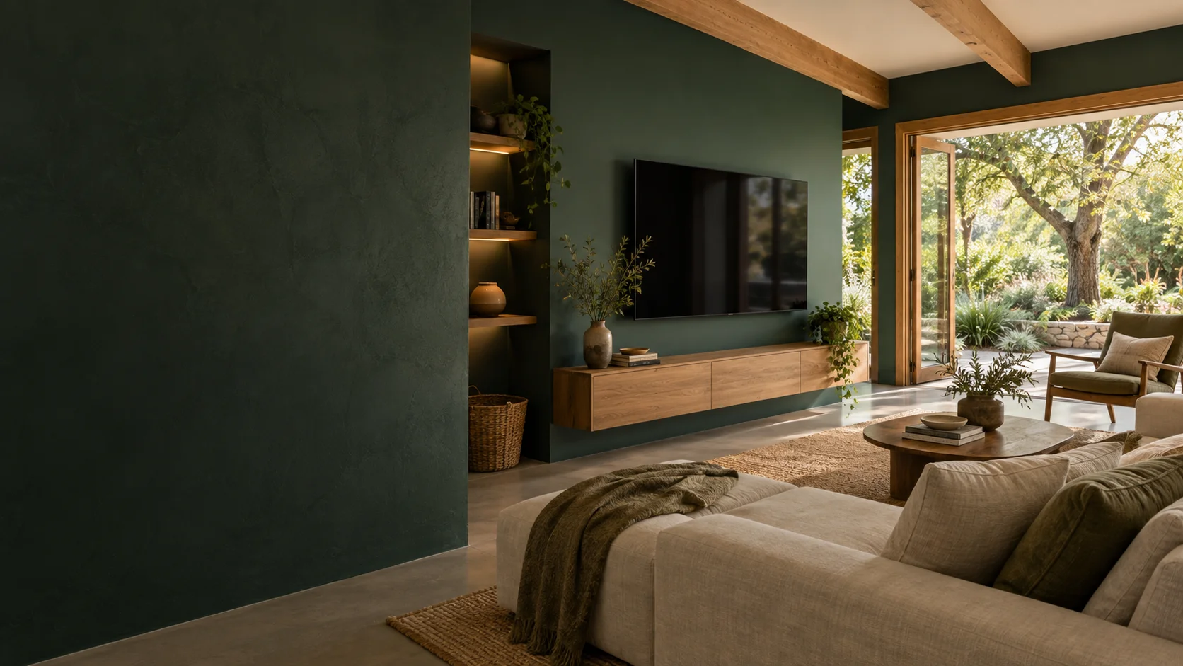 Yarralumla living room with wall-mounted television